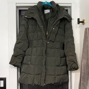 Cole Haan Dark Green Puffer Jacket